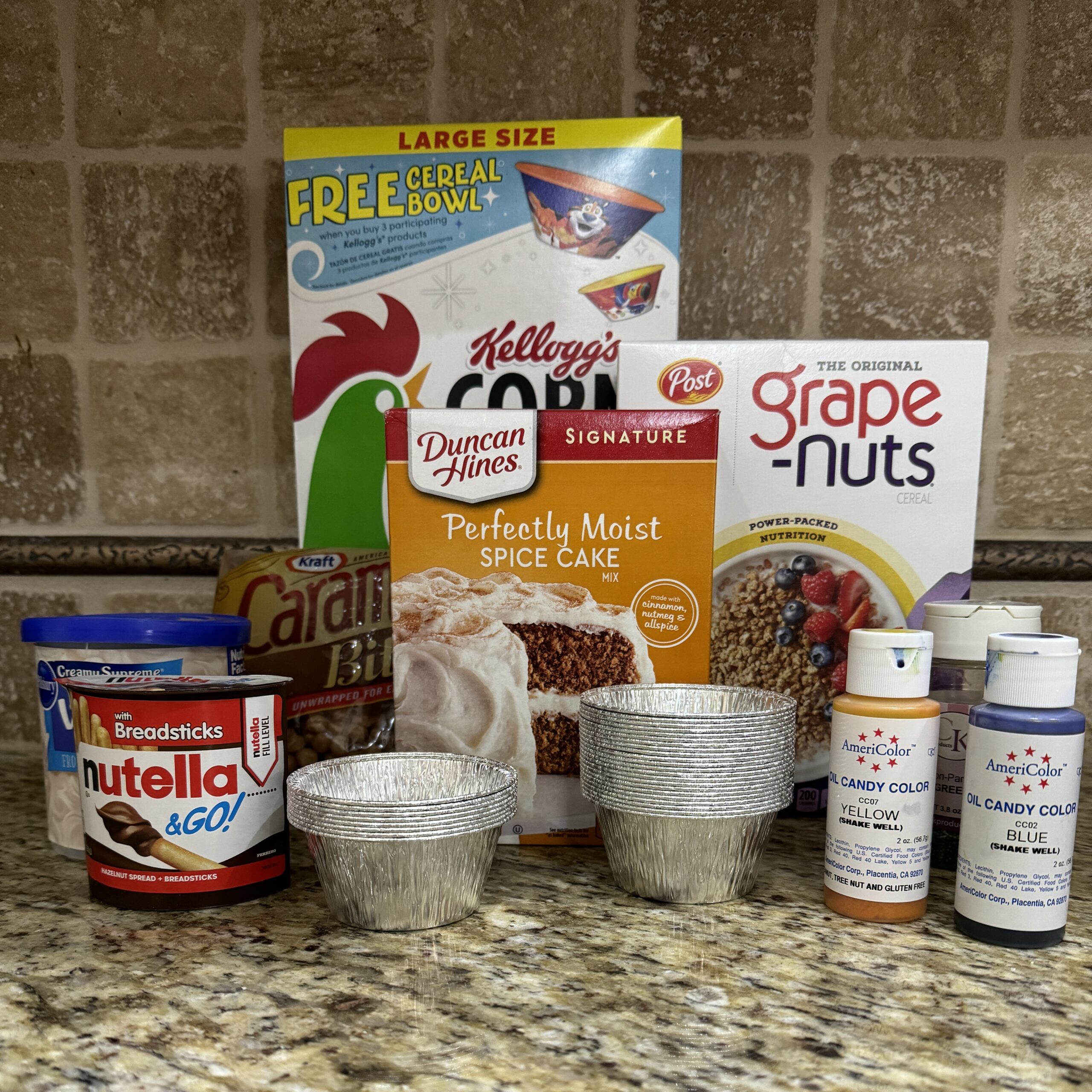 Turkey Cupcake Ingredients